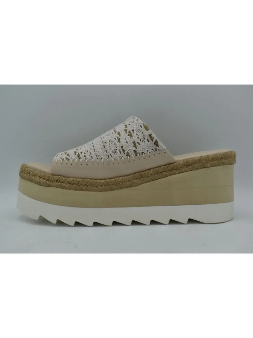 Free People Womens Size 9.5‎ Santorini Espadrille Plaster Platform Slides Shoes